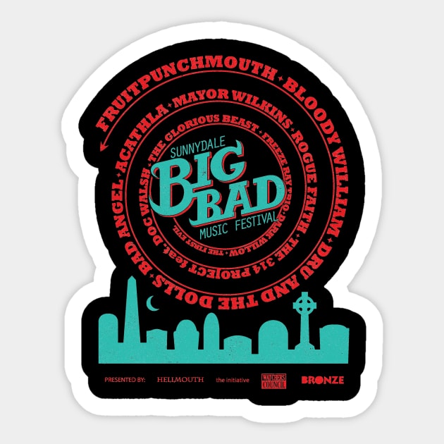 Big Bad Sunnydale Sticker by cloudshadow